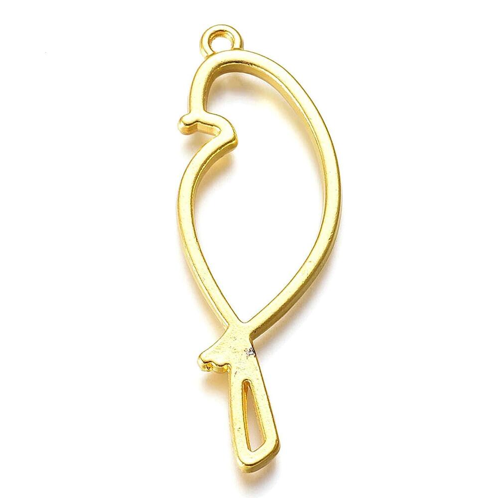 6394 20Pcs Zinc Alloy Bird Open Back Frame Pendants for Epoxy Resin Animal